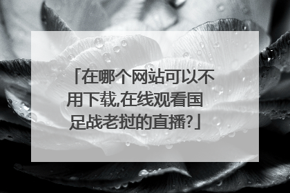 在哪个网站可以不用下载,在线观看国足战老挝的直播?