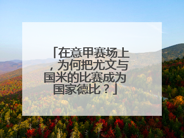 在意甲赛场上，为何把尤文与国米的比赛成为国家德比？