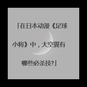 在日本动漫《足球小将》中，大空翼有哪些必杀技?