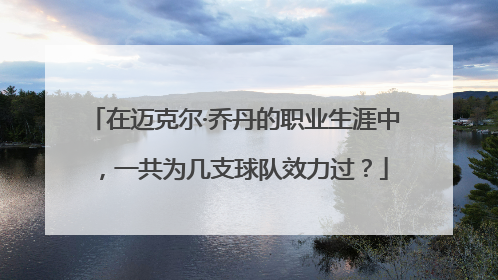 在迈克尔·乔丹的职业生涯中，一共为几支球队效力过？