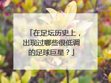 在足坛历史上，出现过哪些很低调的足球巨星？