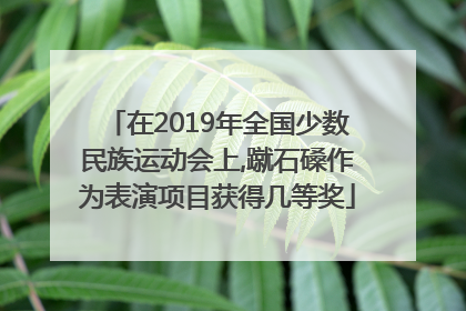 在2019年全国少数民族运动会上,蹴石磉作为表演项目获得几等奖