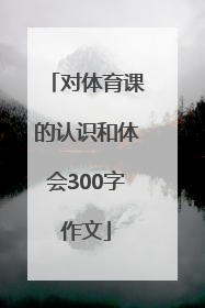 对体育课的认识和体会300字作文