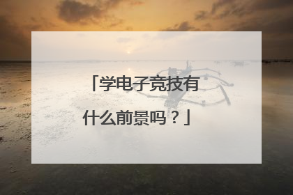 学电子竞技有什么前景吗？