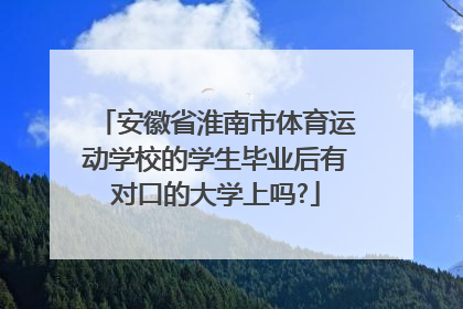 安徽省淮南市体育运动学校的学生毕业后有对口的大学上吗?