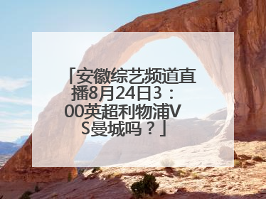 安徽综艺频道直播8月24日3：00英超利物浦VS曼城吗？