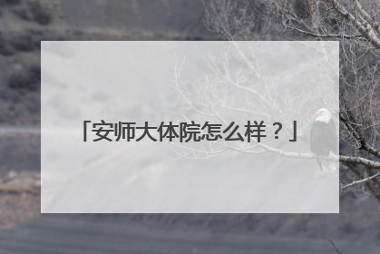 安师大体院怎么样？