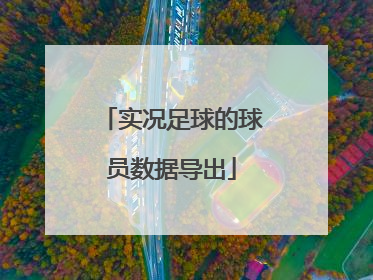 实况足球的球员数据导出