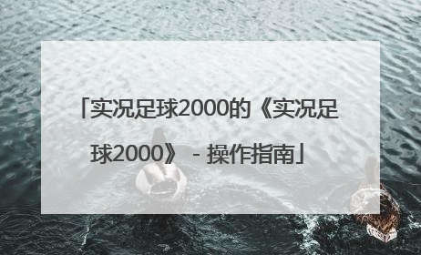 实况足球2000的《实况足球2000》 - 操作指南