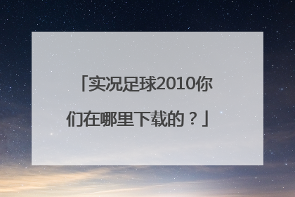 实况足球2010你们在哪里下载的？