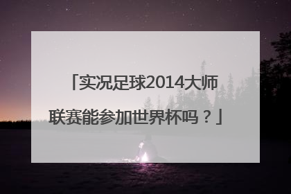 实况足球2014大师联赛能参加世界杯吗？