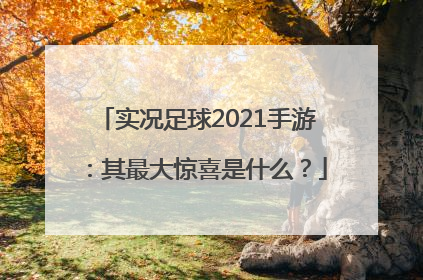 实况足球2021手游：其最大惊喜是什么？