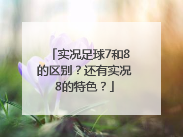 实况足球7和8的区别？还有实况8的特色？