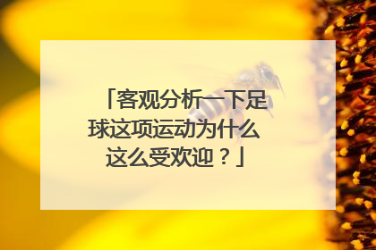 客观分析一下足球这项运动为什么这么受欢迎？