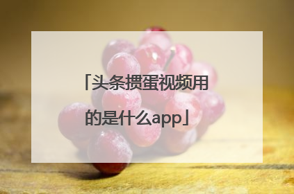 头条掼蛋视频用的是什么app