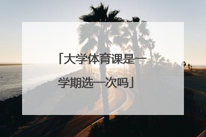 大学体育课是一学期选一次吗