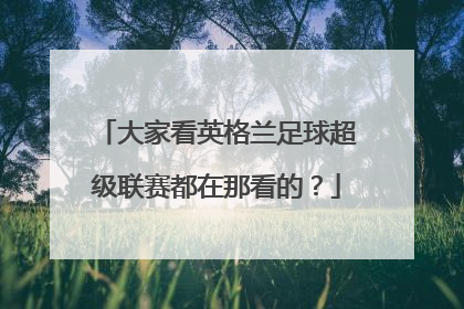 大家看英格兰足球超级联赛都在那看的？