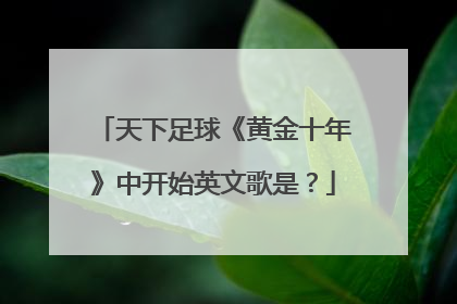 天下足球《黄金十年》中开始英文歌是？