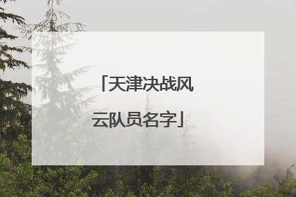 天津决战风云队员名字