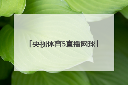 「央视体育5直播网球」央视为什么不直播网球比赛