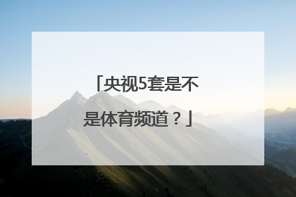 央视5套是不是体育频道？