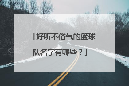 好听不俗气的篮球队名字有哪些？