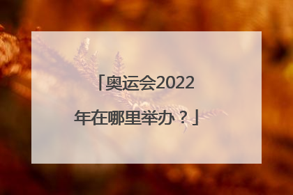 奥运会2022年在哪里举办？