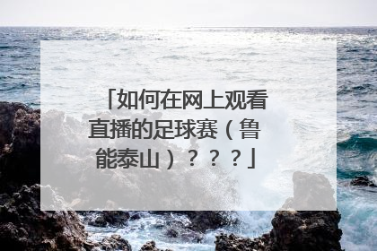 如何在网上观看直播的足球赛（鲁能泰山）？？？