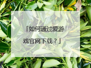 如何通过爱游戏官网下载？