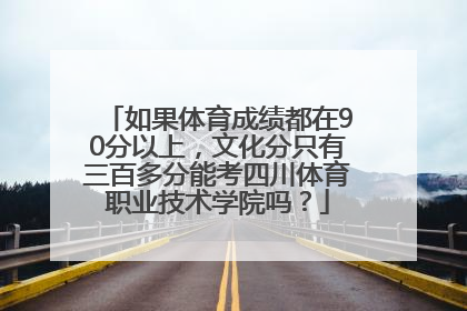 如果体育成绩都在90分以上，文化分只有三百多分能考四川体育职业技术学院吗？