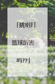 姚明打篮球厉害吗??