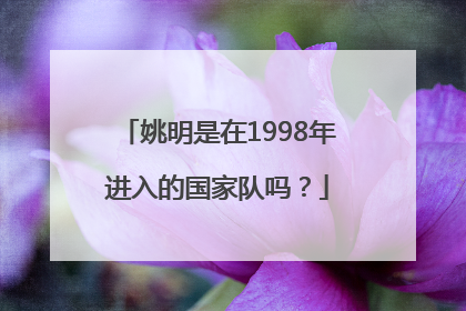 姚明是在1998年进入的国家队吗？