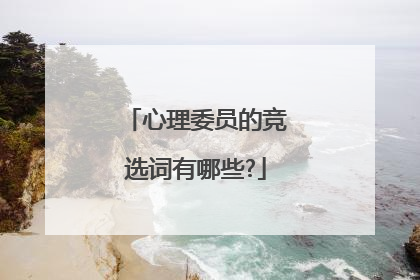 心理委员的竞选词有哪些?