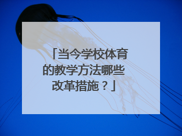 当今学校体育的教学方法哪些改革措施？