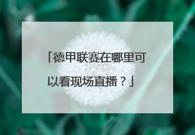 德甲联赛在哪里可以看现场直播？