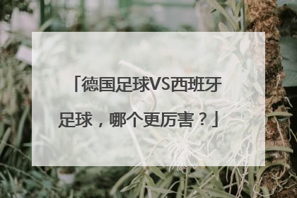 德国足球VS西班牙足球，哪个更厉害？