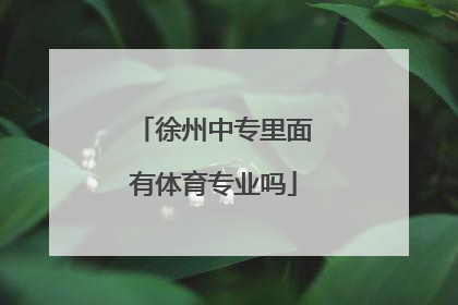 徐州中专里面有体育专业吗