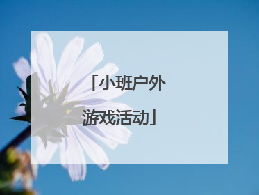 「小班户外游戏活动」小班户外游戏活动教案及反思