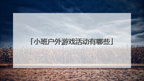 「小班户外游戏活动有哪些」小班户外游戏活动名称