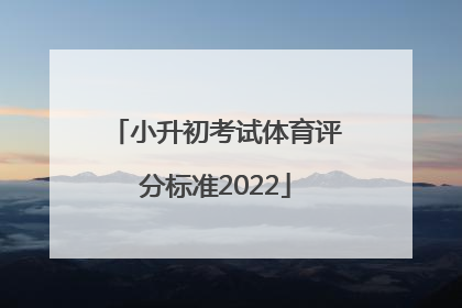 「小升初考试体育评分标准2022」北京小升初考试体育评分标准2022