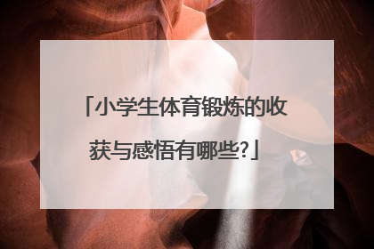 小学生体育锻炼的收获与感悟有哪些?