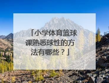 小学体育篮球课熟悉球性的方法有哪些？