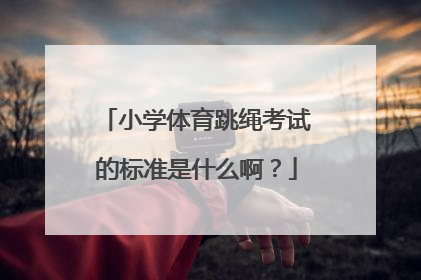 小学体育跳绳考试的标准是什么啊？