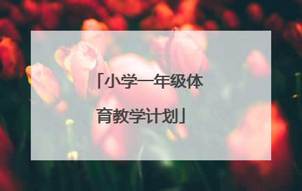 「小学一年级体育教学计划」小学体育二年级教案