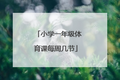 小学一年级体育课每周几节