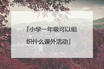 小学一年级可以组织什么课外活动