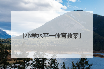 「小学水平一体育教案」人教版小学体育水平一教案