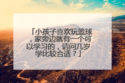 小孩子喜欢玩篮球，家旁边就有一个可以学习的，请问几岁学比较合适？