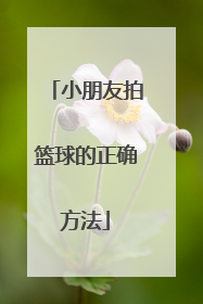 小朋友拍篮球的正确方法