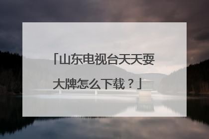 山东电视台天天耍大牌怎么下载？